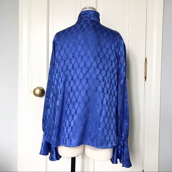 ❤️ SALONI Silk Satin Jacquard Top - Picture 7 of 14